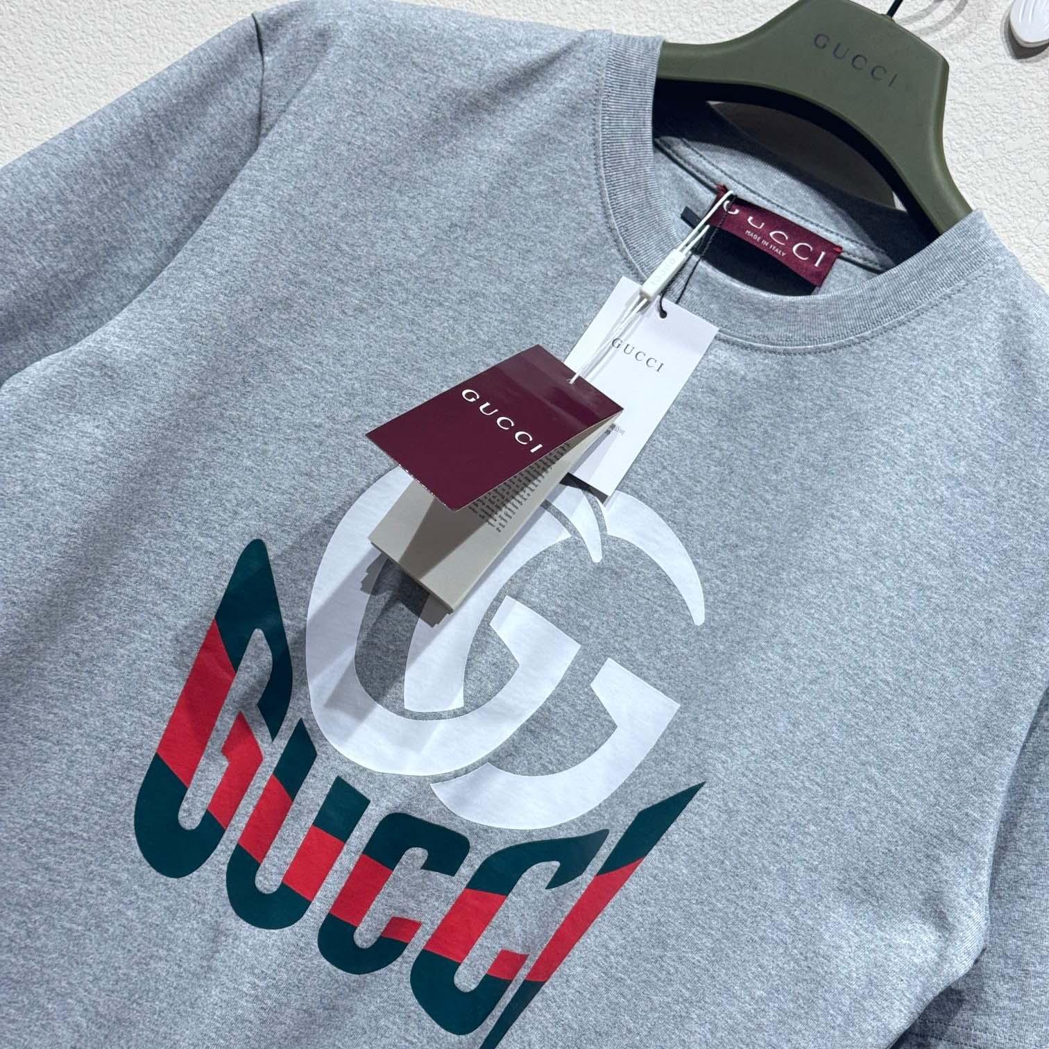 Gucci Printed Cotton Jersey T-shirt - DesignerGu