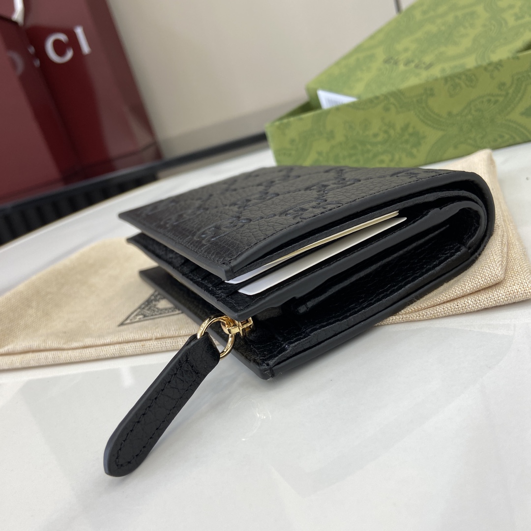 Gucci GG Emblem Zip Key Case - DesignerGu