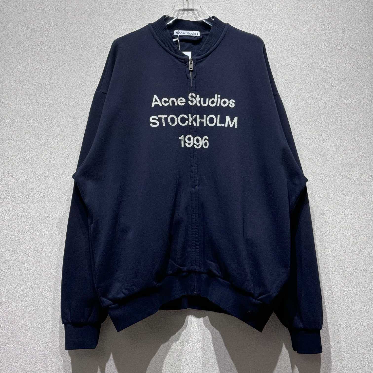 Acne Studios Zip Sweater Logo - DesignerGu