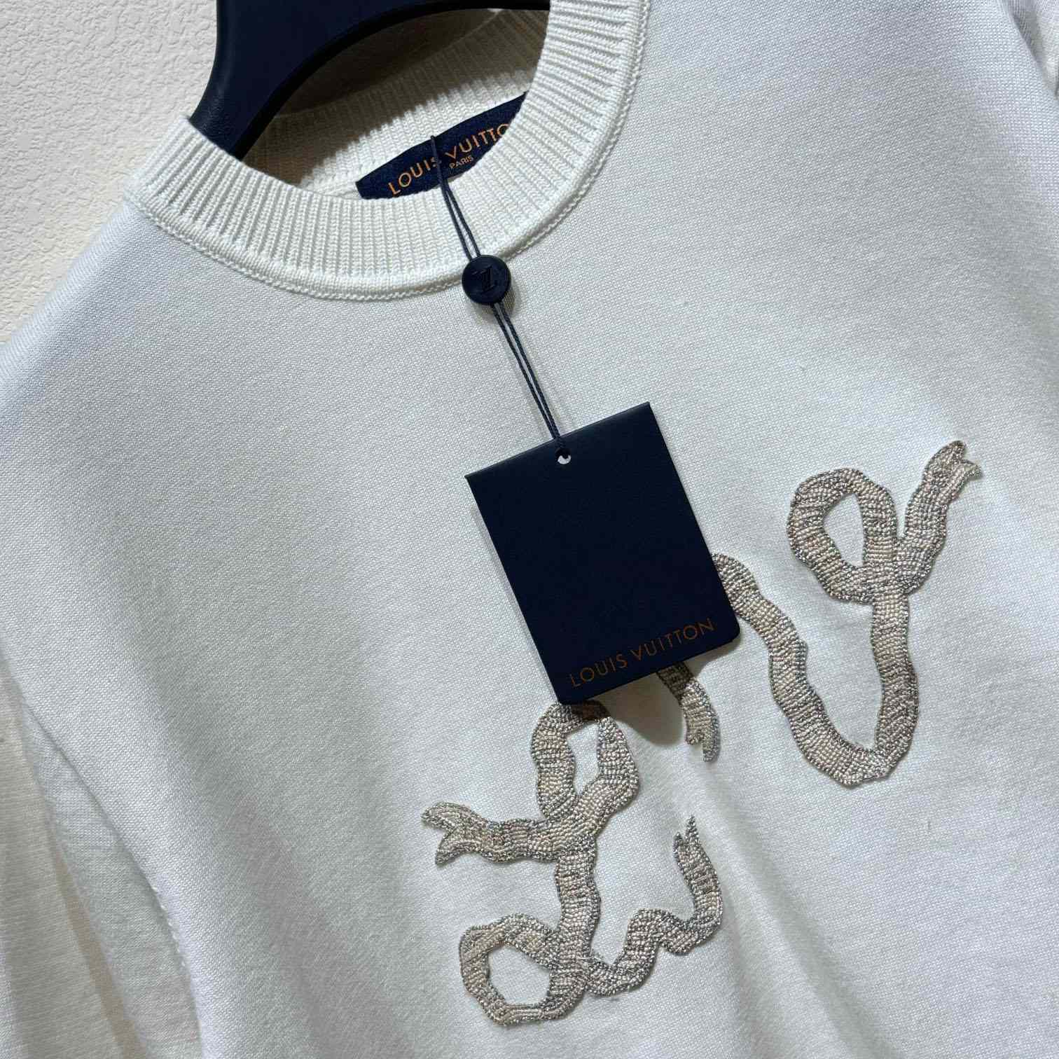 Louis Vuitton Embellished Short-Sleeved Cotton Crewneck   - DesignerGu