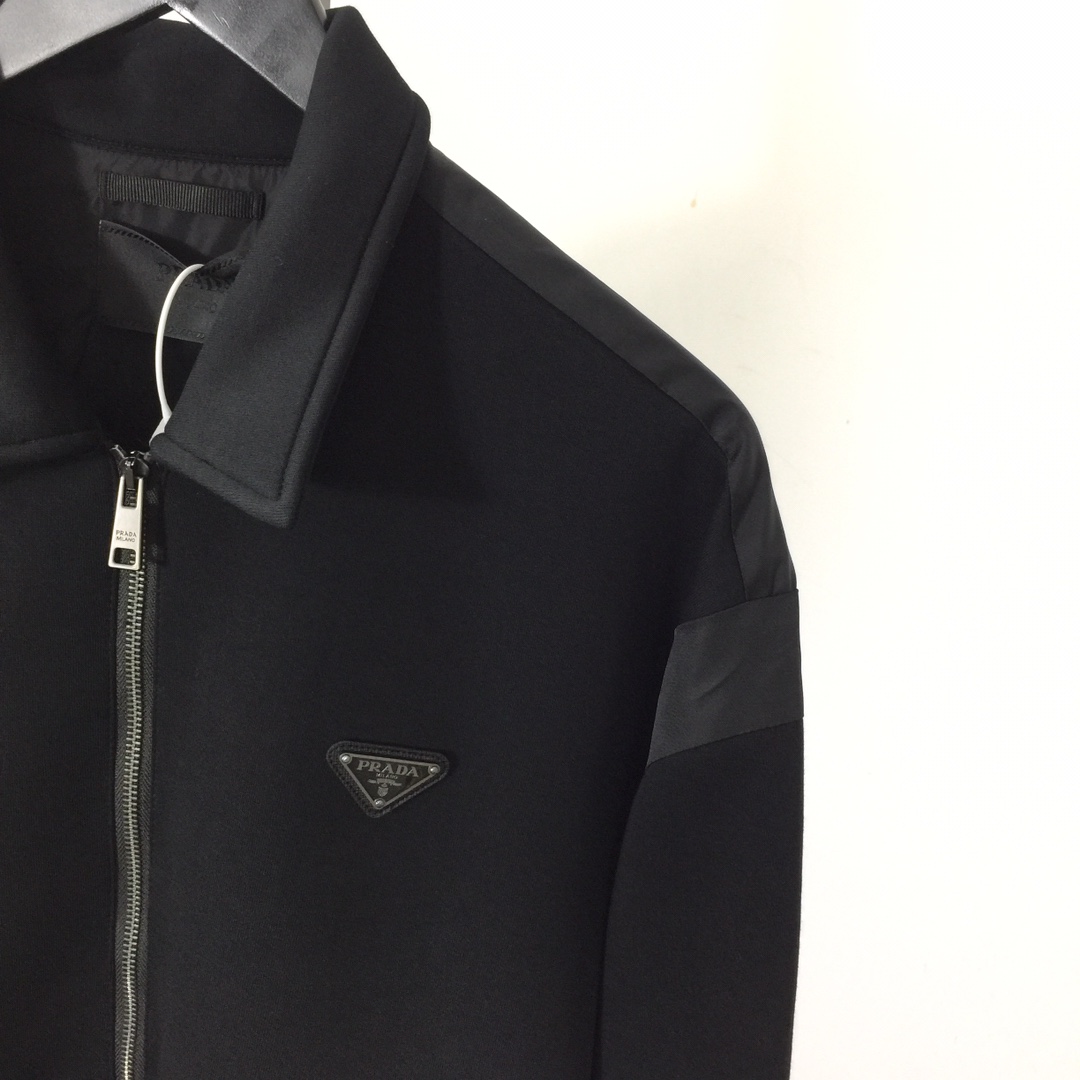 Prada Technical Fleece Cardigan With Duchesse Details - DesignerGu