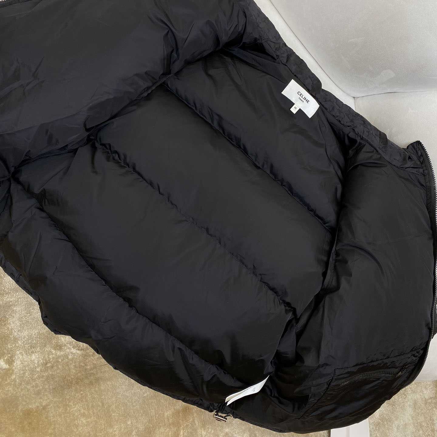 Celine Down Jacket In Triomphe Nylon Jacquard  - DesignerGu