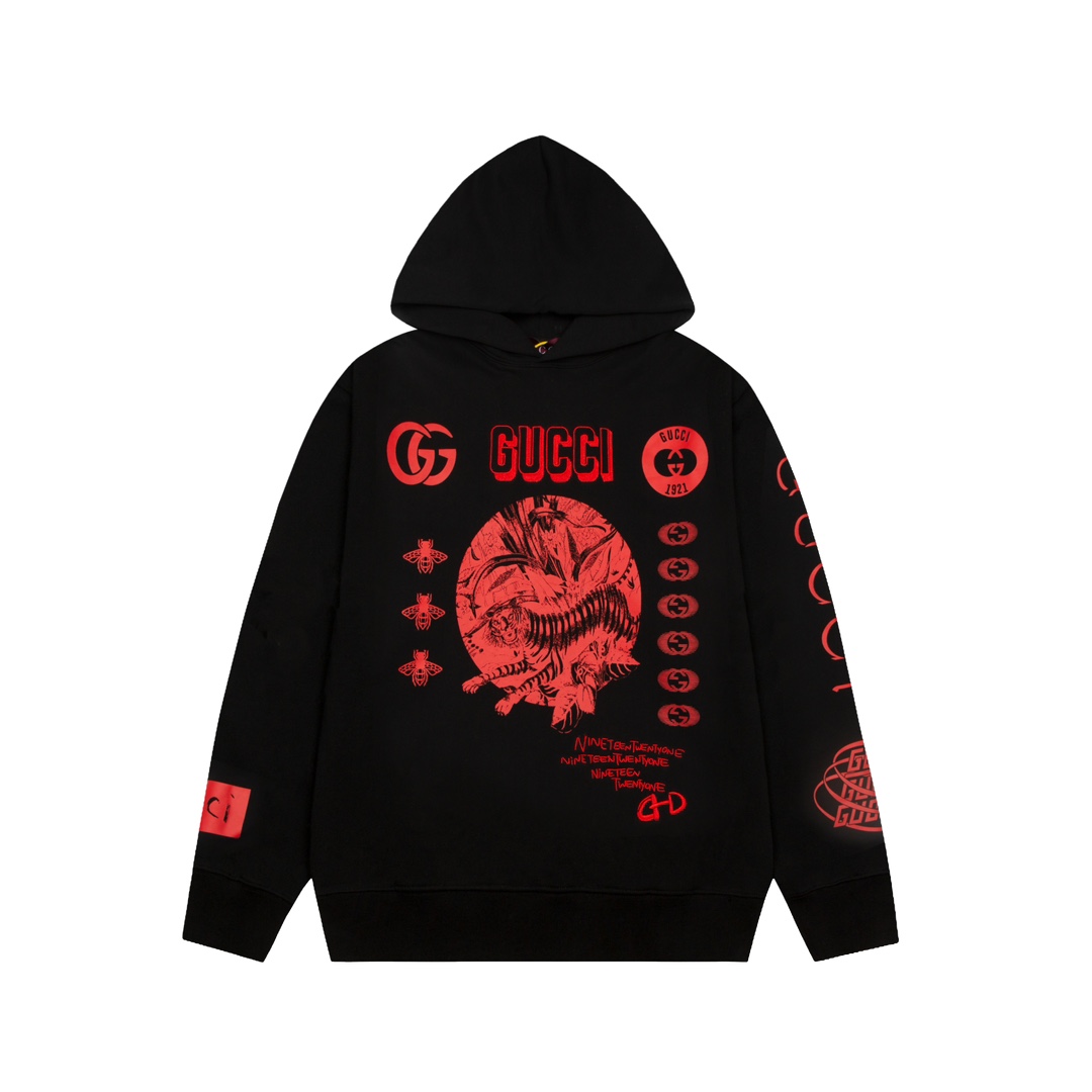 Gucci Symbols Hooded Sweatshirt - DesignerGu