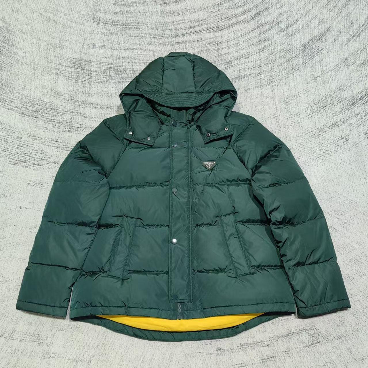 Prada Cropped Re-Nylon Down Jacket - DesignerGu