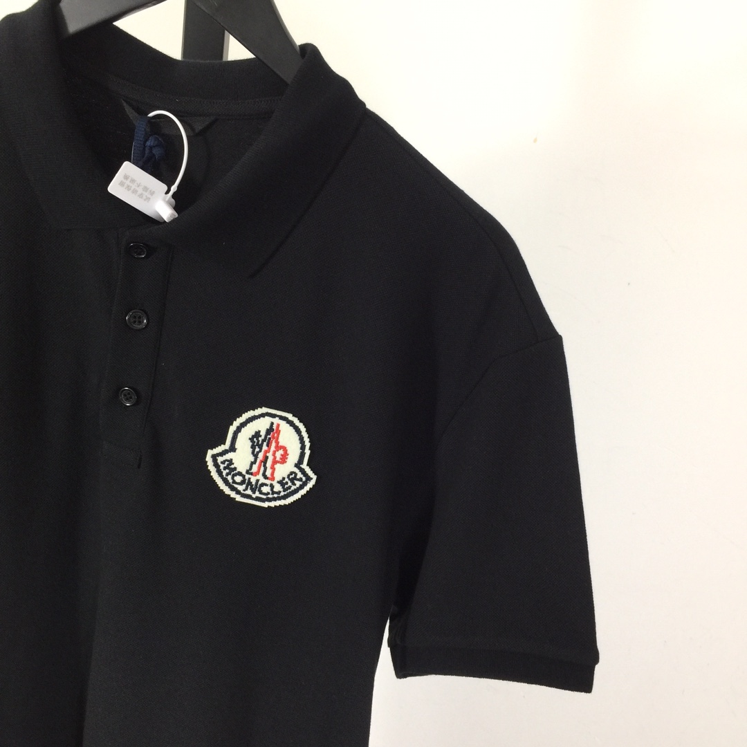 Moncler Logo Cotton Polo Shirt - DesignerGu