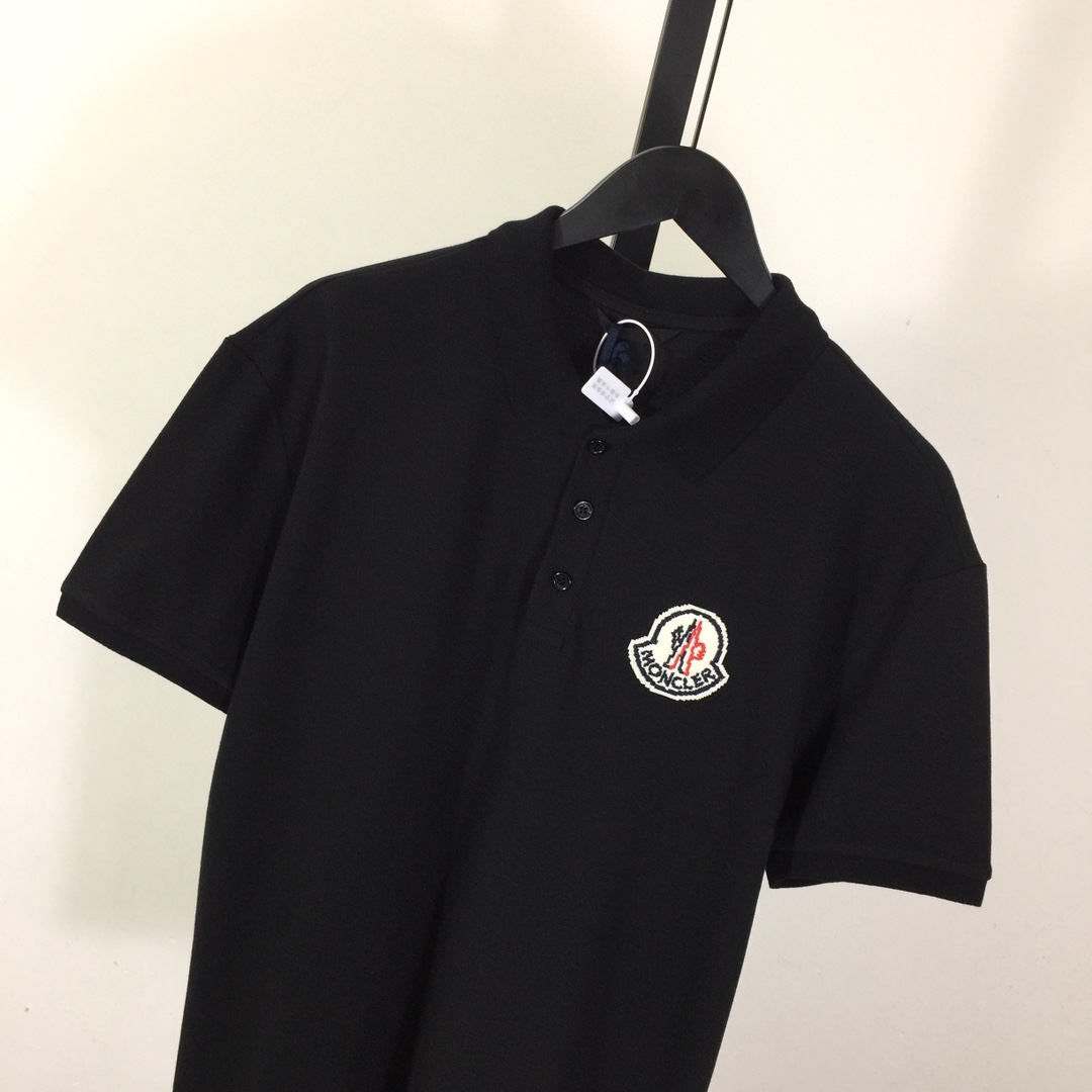 Moncler Logo Cotton Polo Shirt - DesignerGu