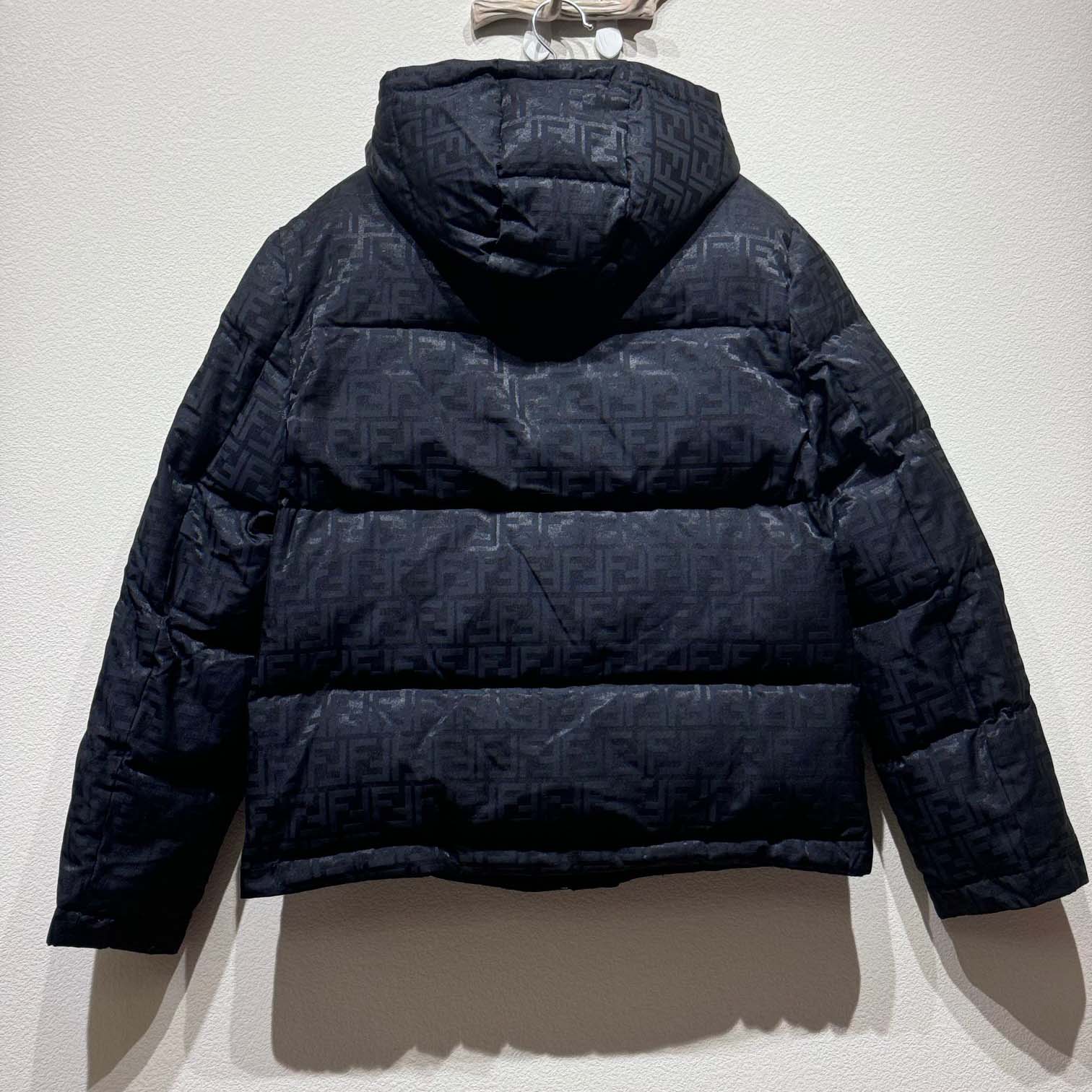 Fendi Black FF Nylon Down Jacket - DesignerGu