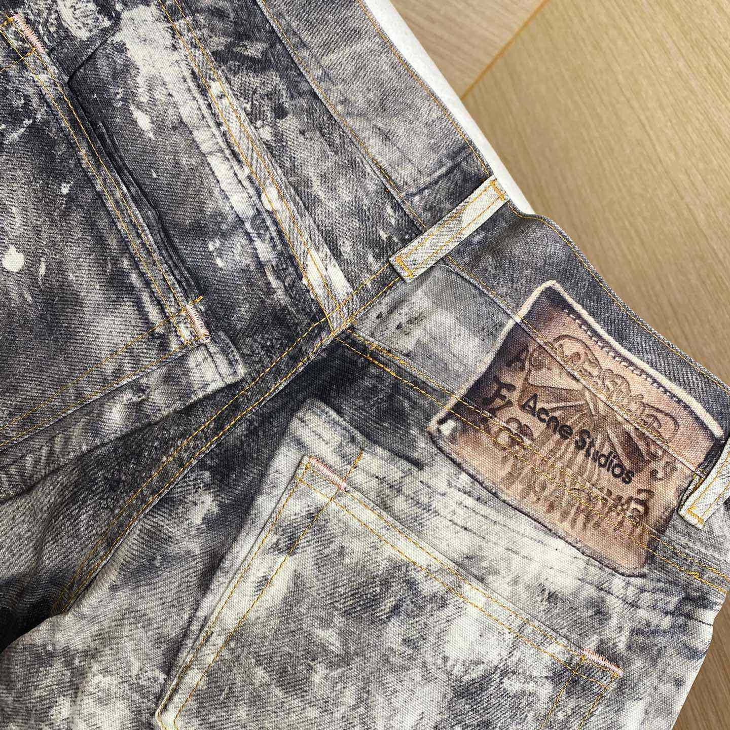 Acne Studios Paint Splatter Denim - DesignerGu