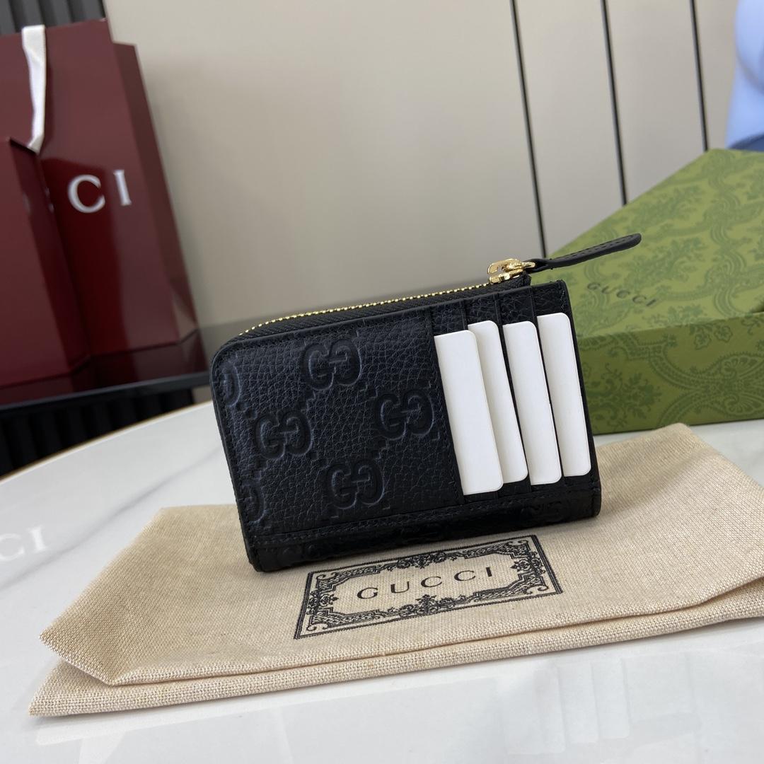 Gucci GG Emblem Zip Card Case  - DesignerGu