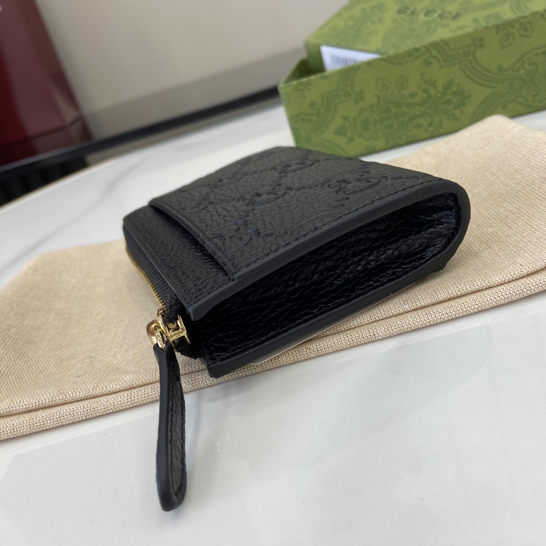 Gucci GG Emblem Zip Card Case  - DesignerGu