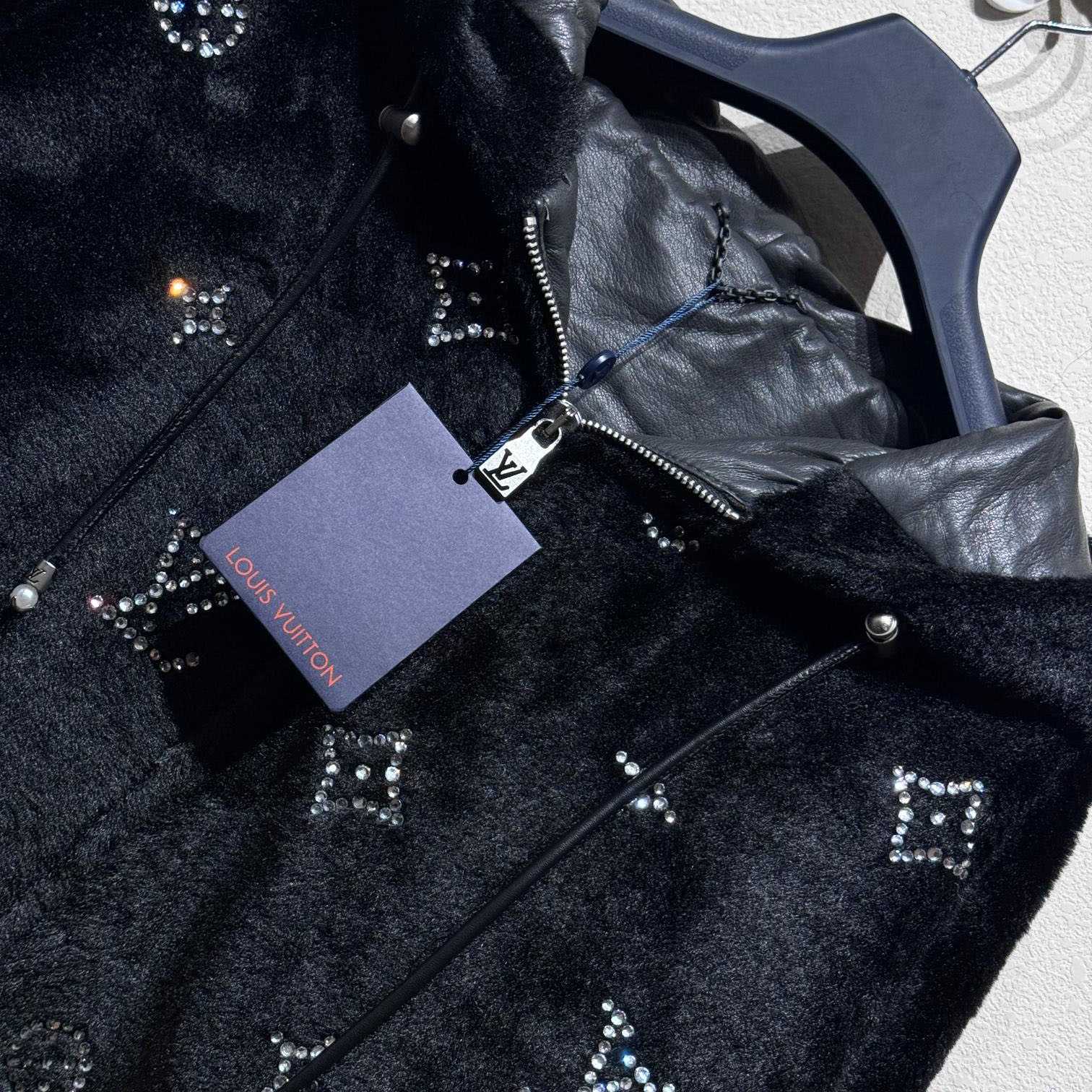 Louis Vuitton MNG Embellished Shearling Hoodie - DesignerGu