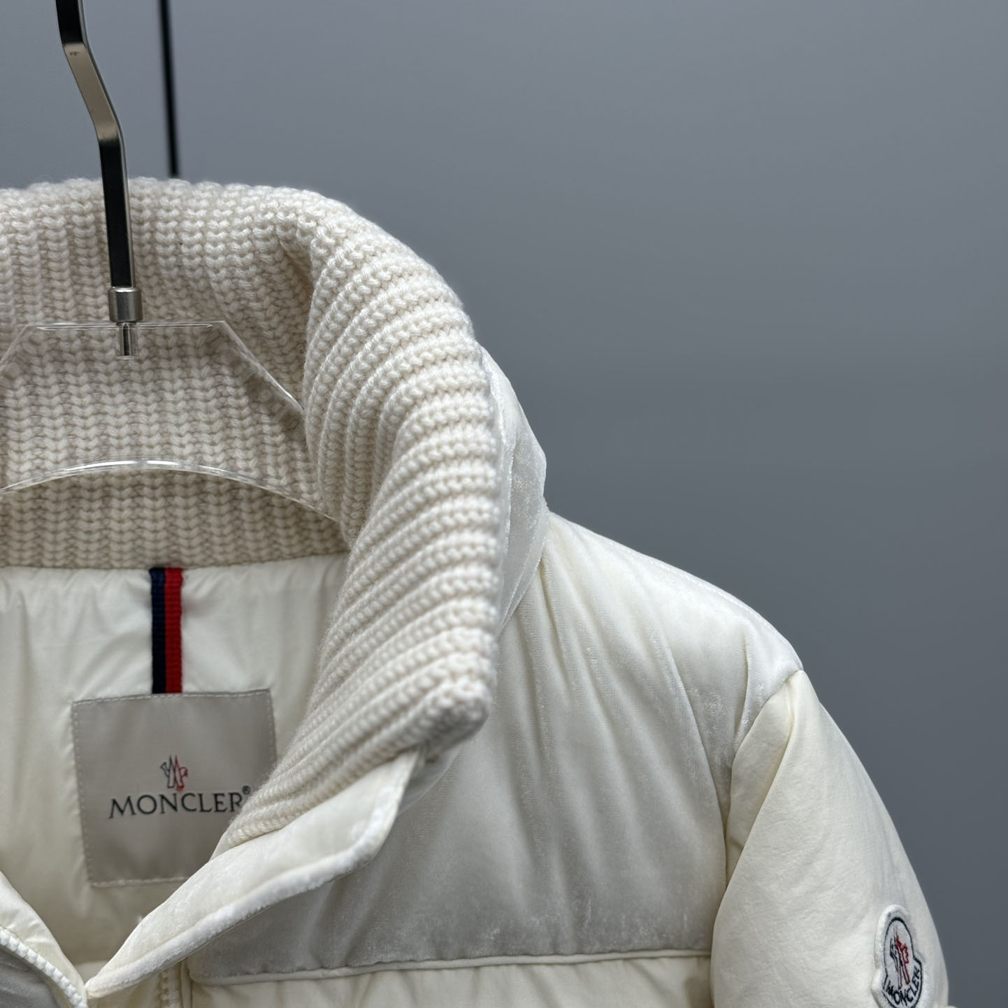 Moncler Auffrique  Velvet-trimmed Down Jacket - DesignerGu