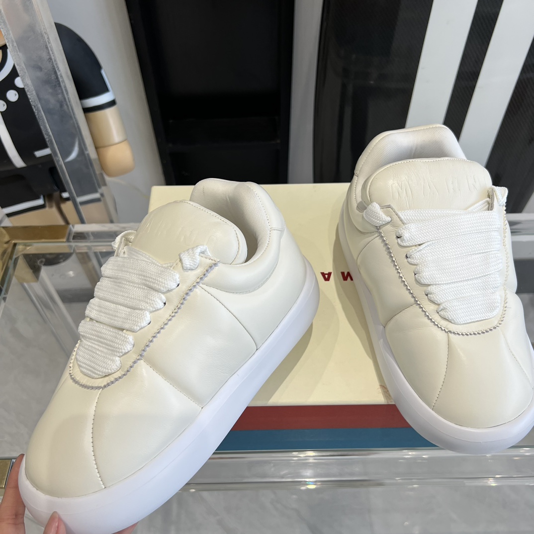 Marni White Leather Bigfoot 2.0 Sneaker - DesignerGu