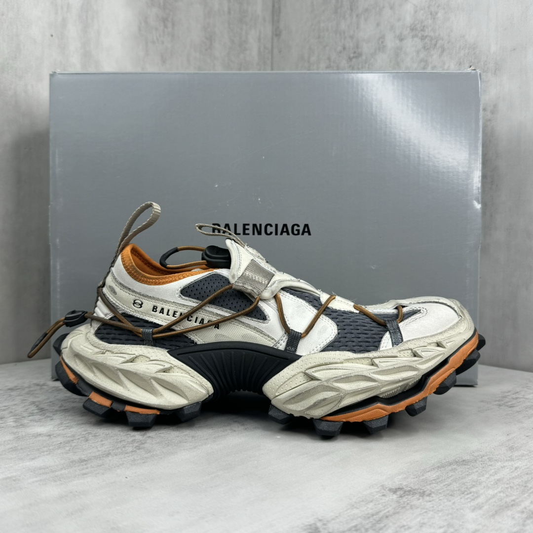 Balenciaga Hike Sneaker In Beige And Orange - DesignerGu