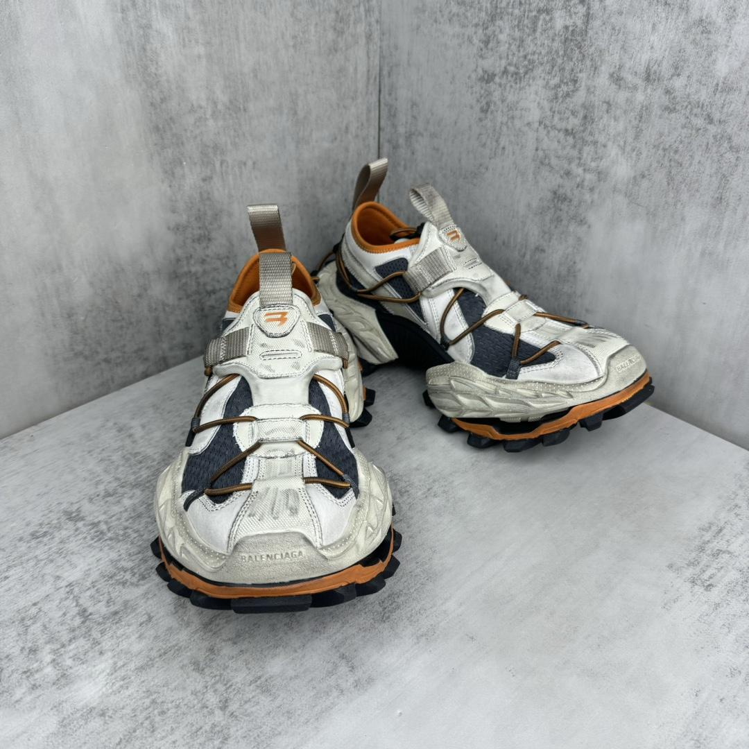 Balenciaga Hike Sneaker In Beige And Orange - DesignerGu