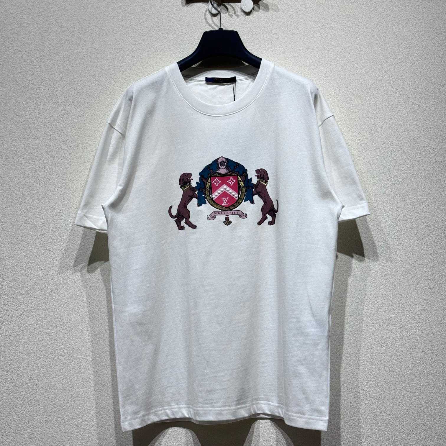 Louis Vuitton Embellished Cotton T-Shirt  1AGJZO - DesignerGu