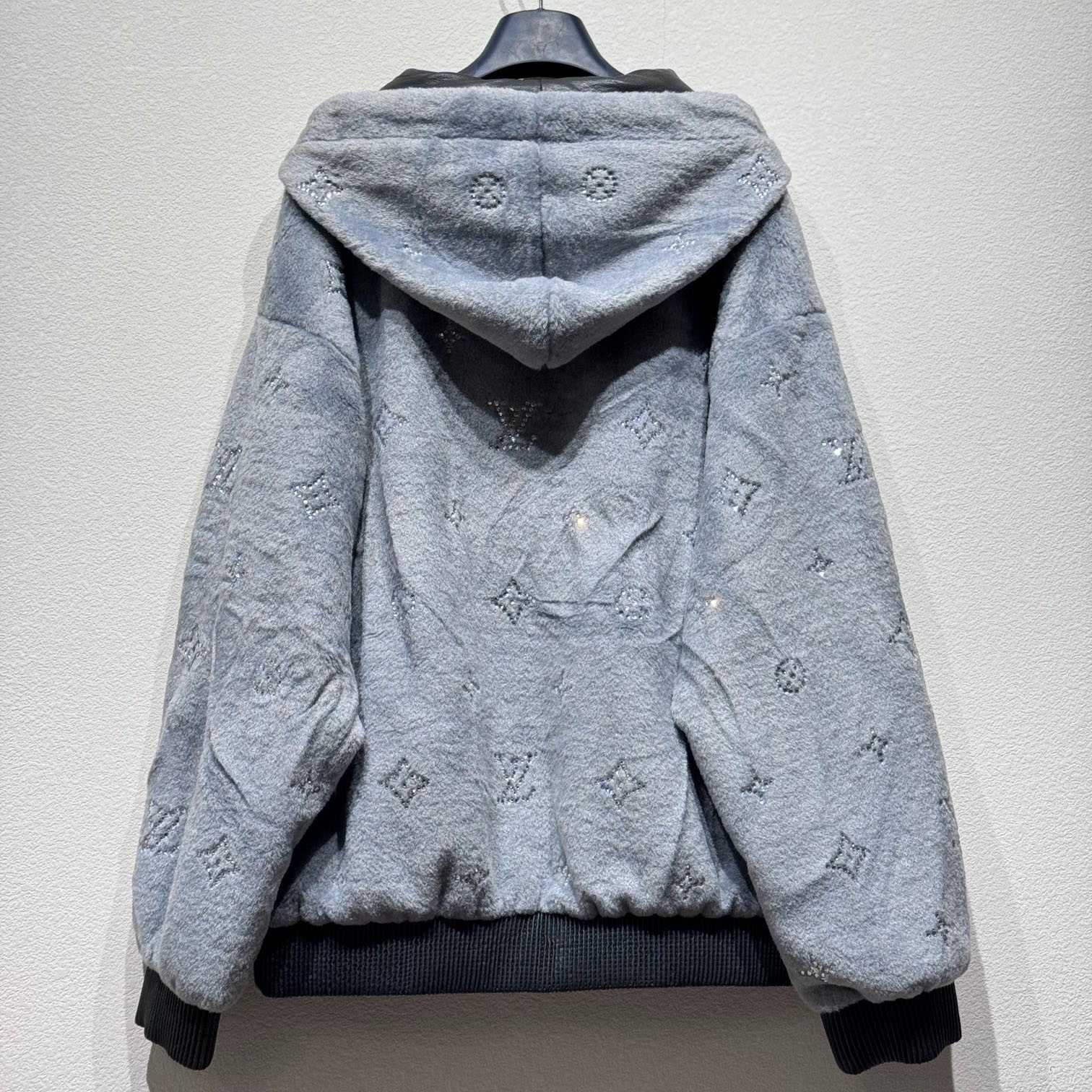 Louis Vuitton MNG Embellished Shearling Hoodie - DesignerGu