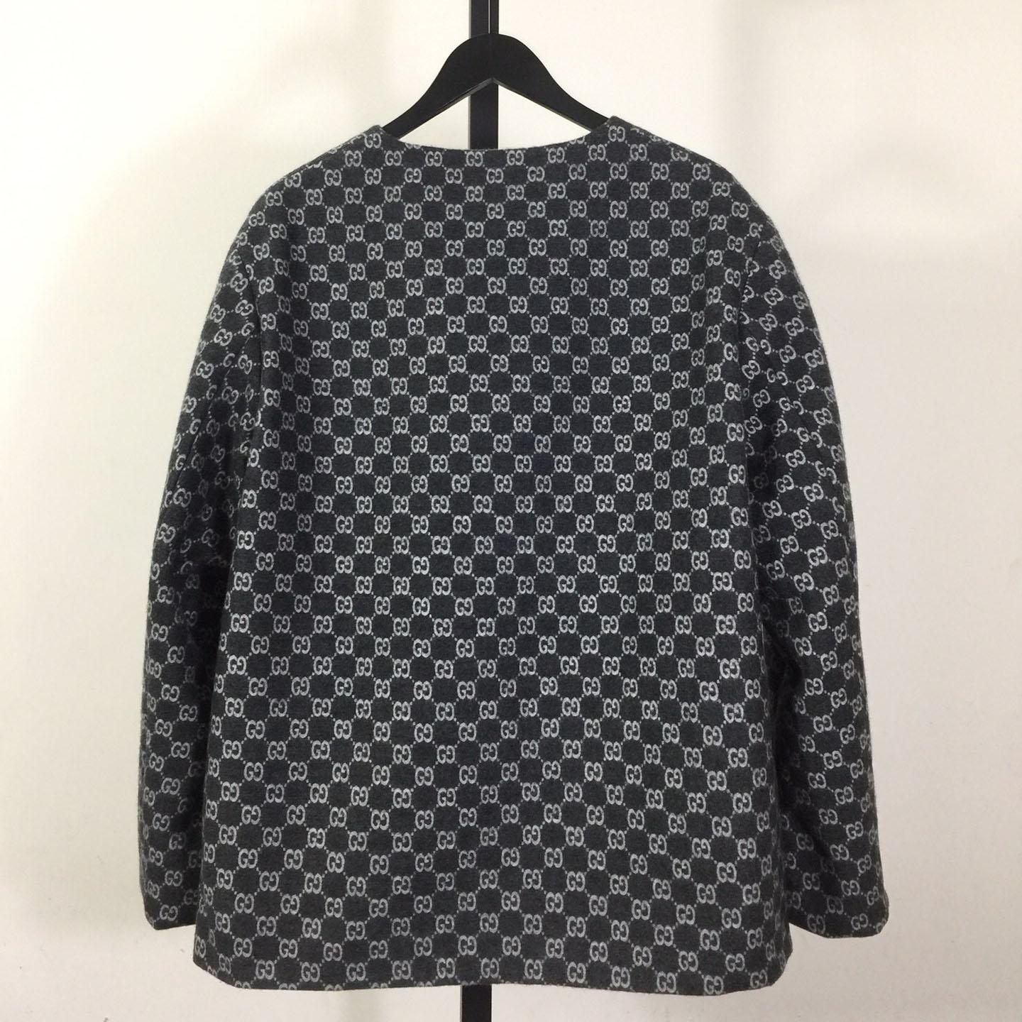 Gucci Bouclé Wool Jacket With GG Shadow - DesignerGu