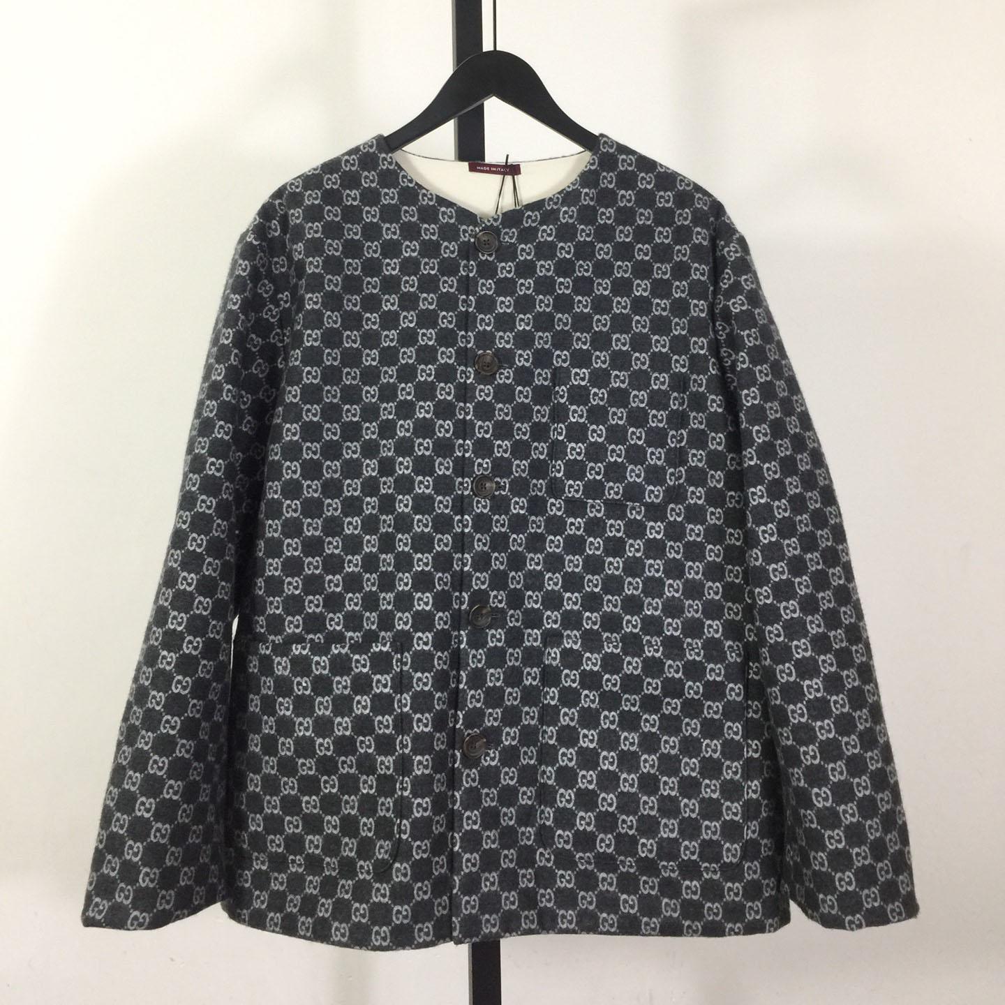 Gucci Bouclé Wool Jacket With GG Shadow - DesignerGu