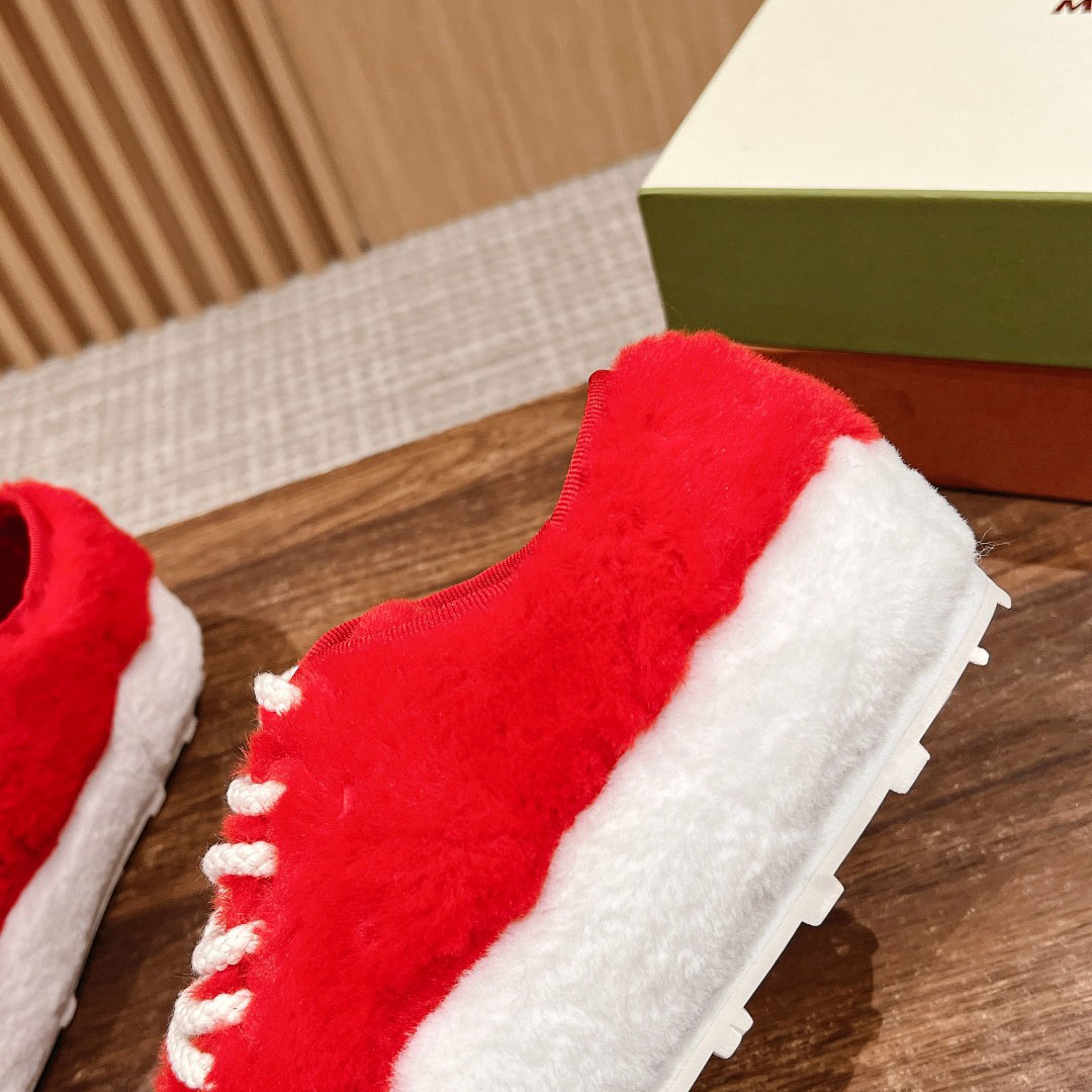 Marni Red Teddy Tennis Sneaker - DesignerGu