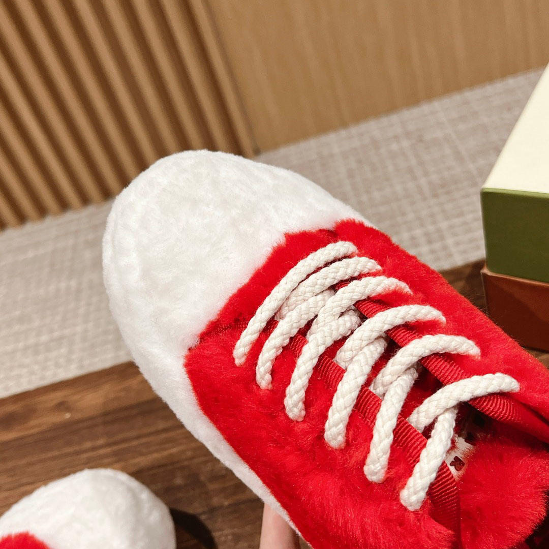 Marni Red Teddy Tennis Sneaker - DesignerGu