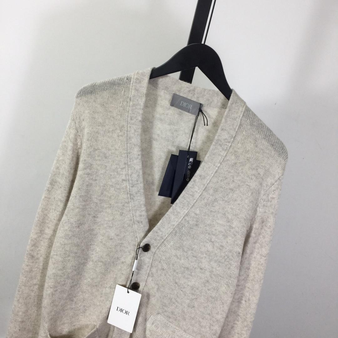 Dior Embroidered Logo Cashmere Cardigan - DesignerGu