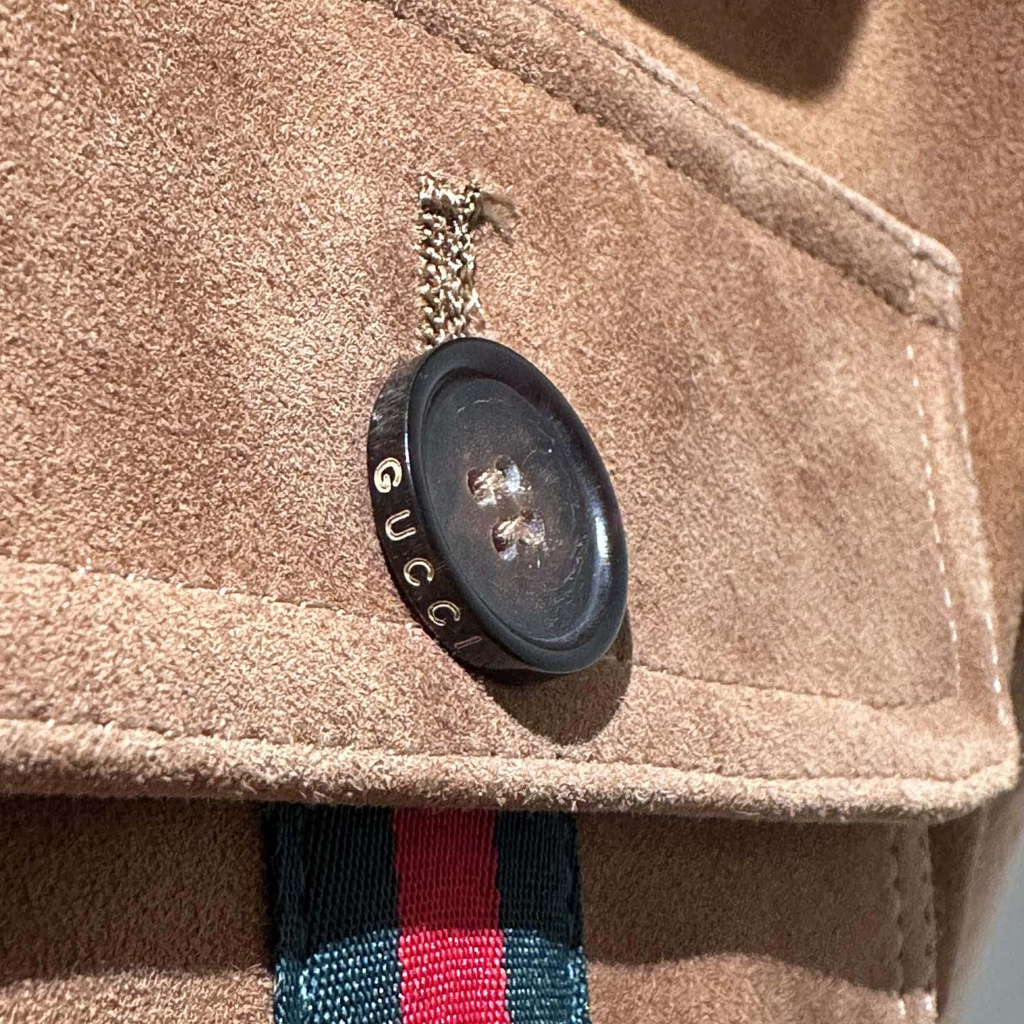 Gucci Suede Bomber Jacket With Web - DesignerGu