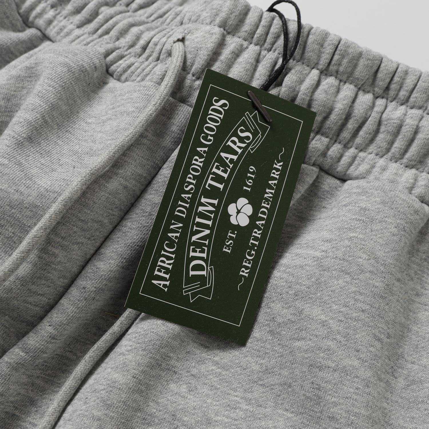 Denim Tears Cactus Tears Wreath Sweatpants Grey - DesignerGu