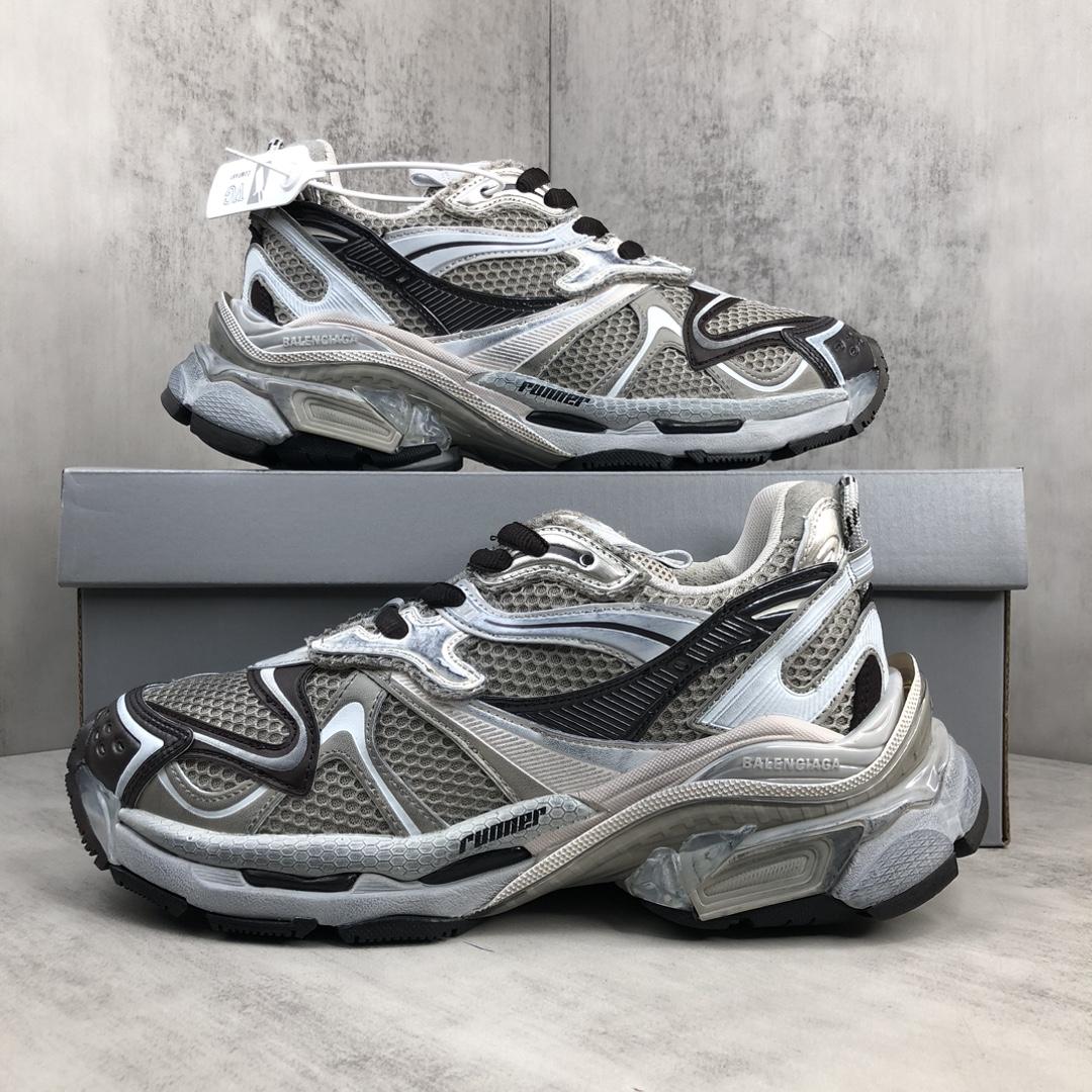 Balenciaga Runner 2.0 Sneaker In Beige Mesh And Polyurethane - DesignerGu