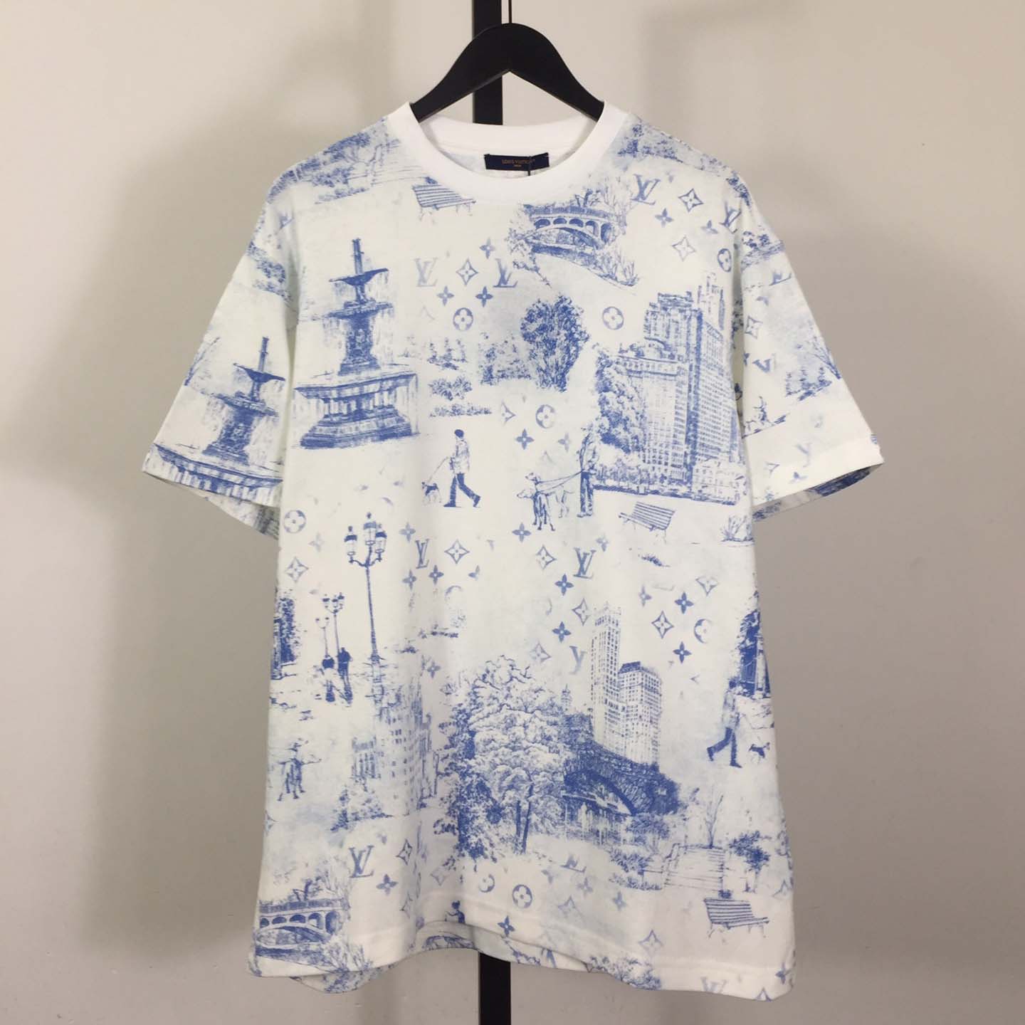 Louis Vuitton Printed Cotton Pique T-Shirt   1AGJZ4 - DesignerGu