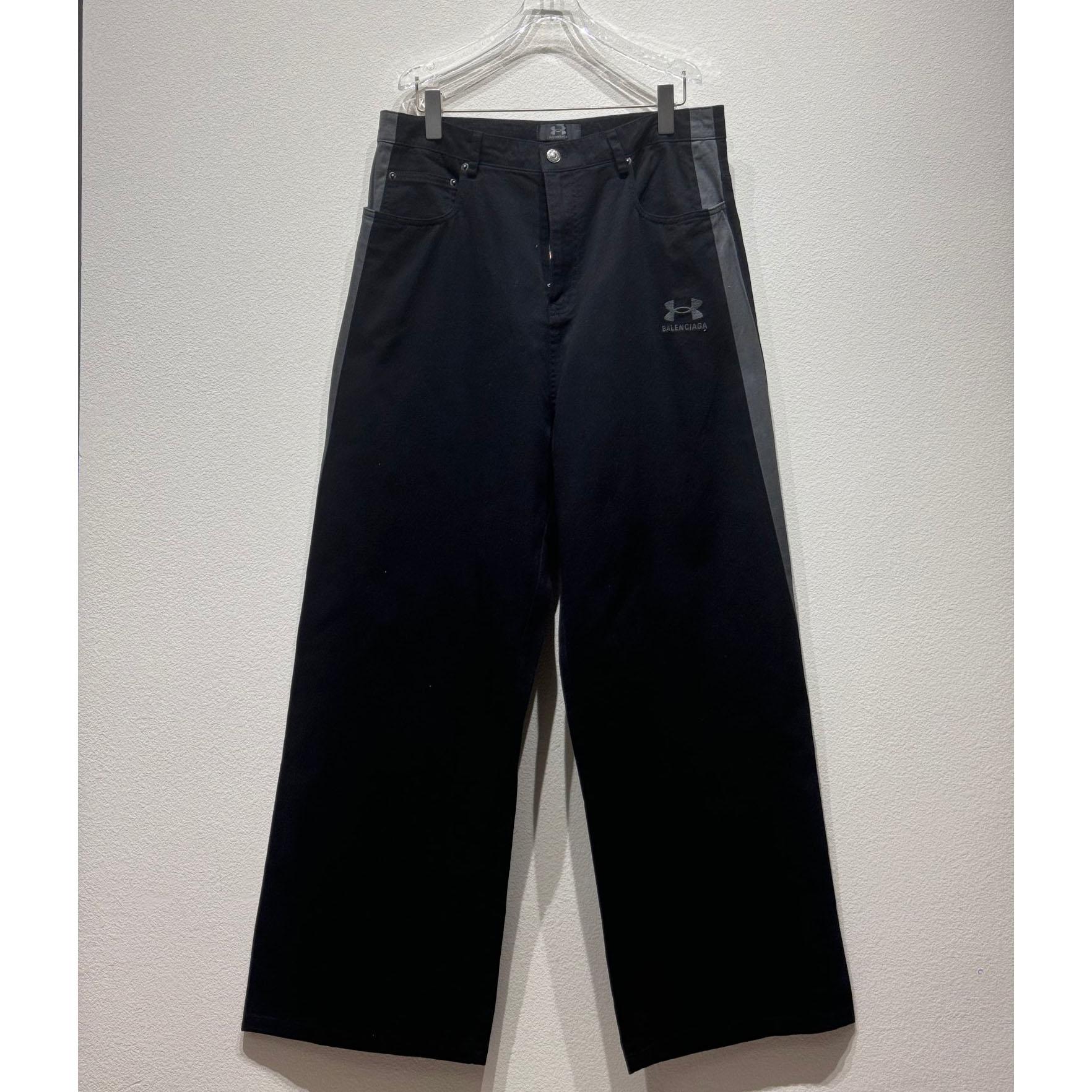 Balenciaga Under Armour® Tracksuit Denim Pants In Black  - DesignerGu