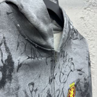 Balenciaga Graffiti THRASHED Runway Hoodie - DesignerGu