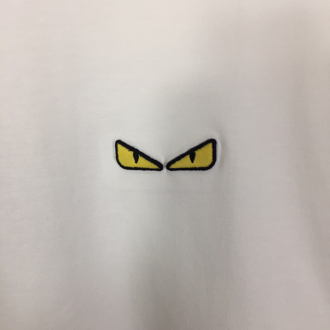 Fendi White Cotton Fendilicious T-shirt - DesignerGu