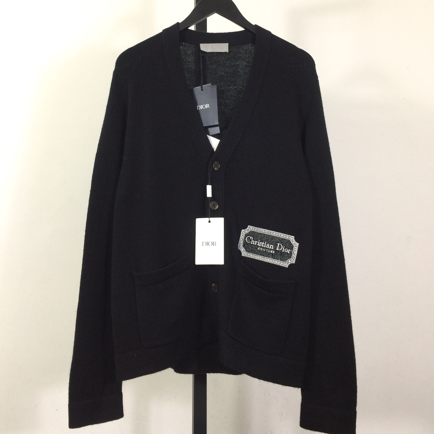 Dior Embroidered Logo Cashmere Cardigan - DesignerGu