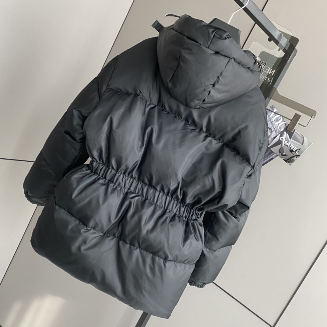 Prada Women's Hooded Re-Nylon Down Jacket - DesignerGu