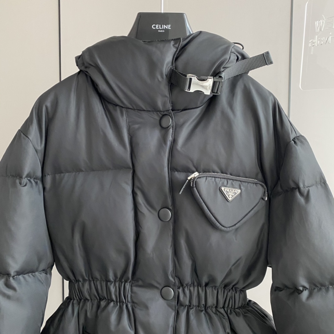 Prada Women's Hooded Re-Nylon Down Jacket - DesignerGu