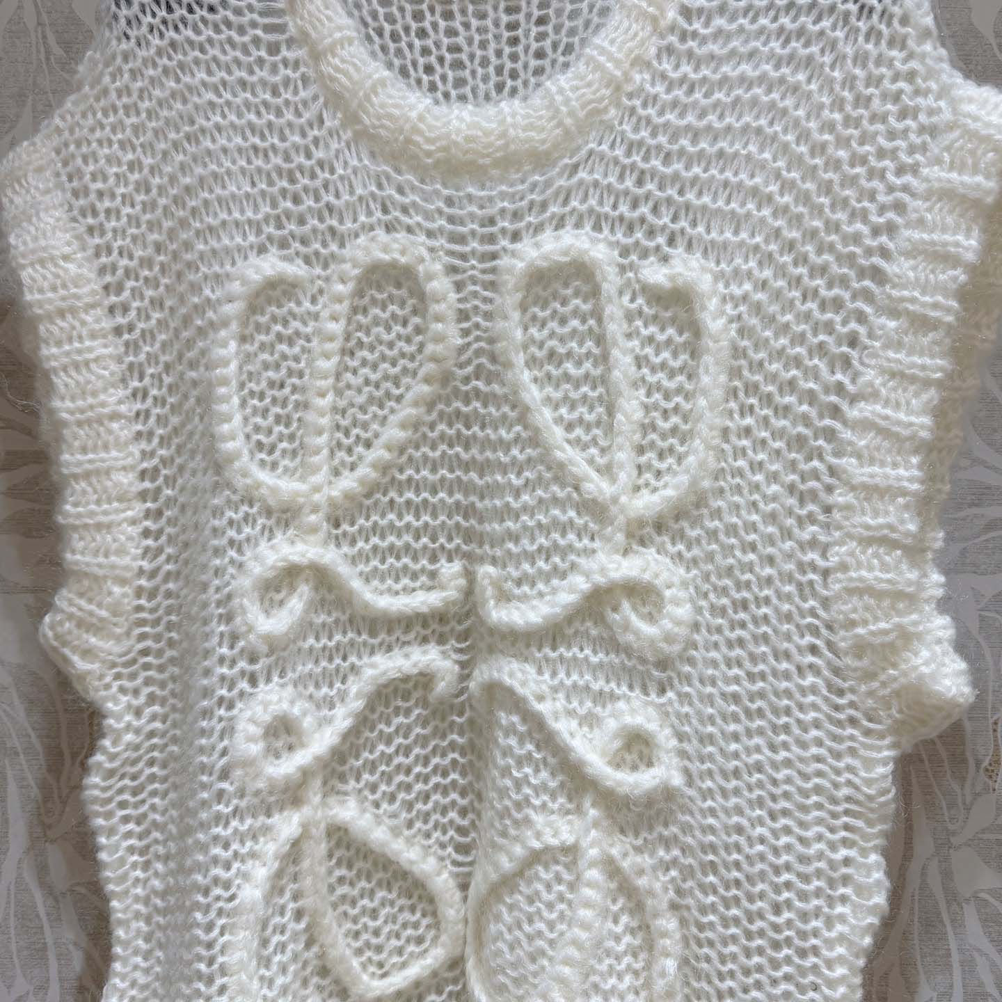 Loewe Open-Knit Mohair-Blend Vest - DesignerGu