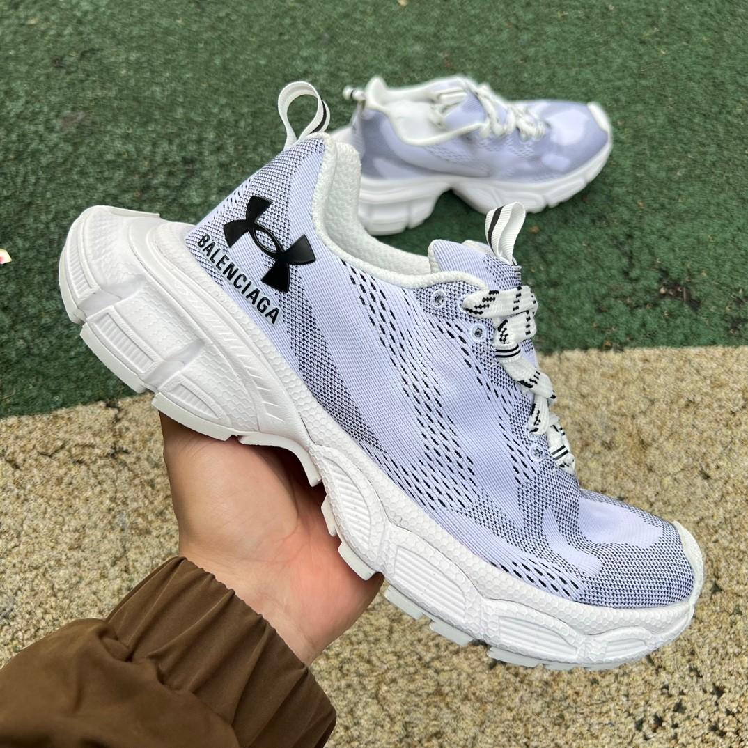 Balenciaga Under Armour® 3XL Knit Sneaker In White And Black Polyester - DesignerGu