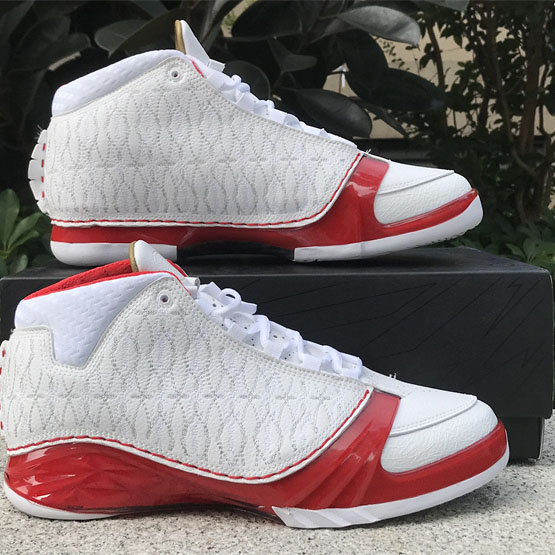 Jordan Air Jordan 23 White Varsity Red Sneaker   318376-161 - DesignerGu