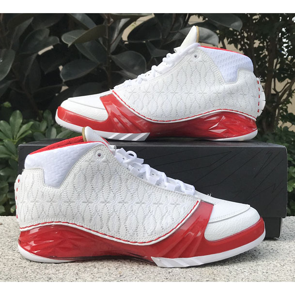 Jordan Air Jordan 23 White Varsity Red Sneaker   318376-161 - DesignerGu