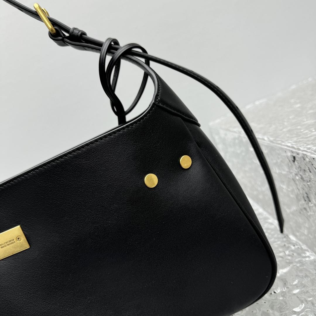 Balenciaga Bel Air Small Shoulder Bag In Black  - DesignerGu