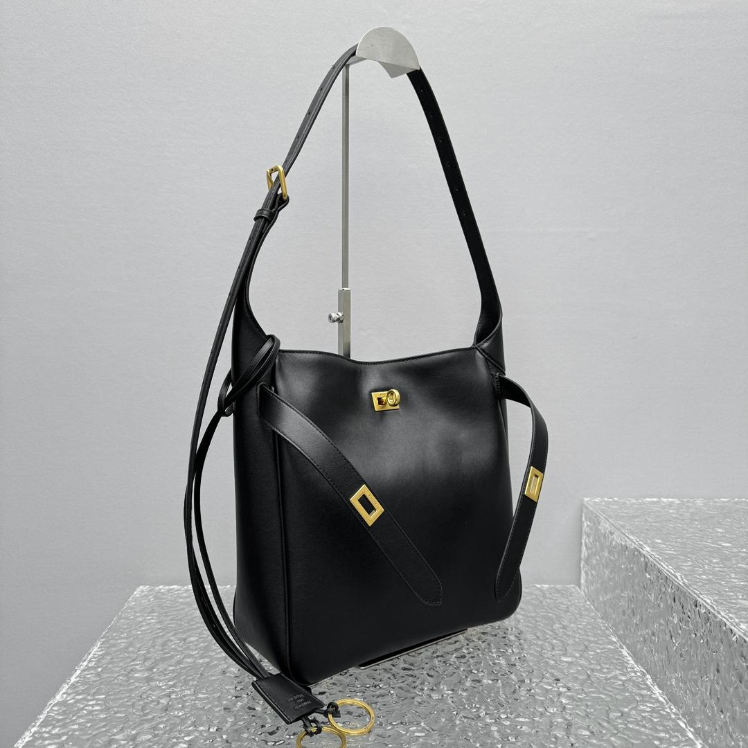 Balenciaga Bel Air Small Hobo Bag In Black  - DesignerGu