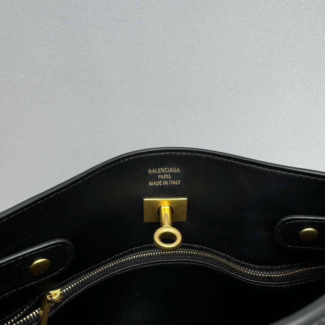 Balenciaga Bel Air Small Hobo Bag In Black  - DesignerGu