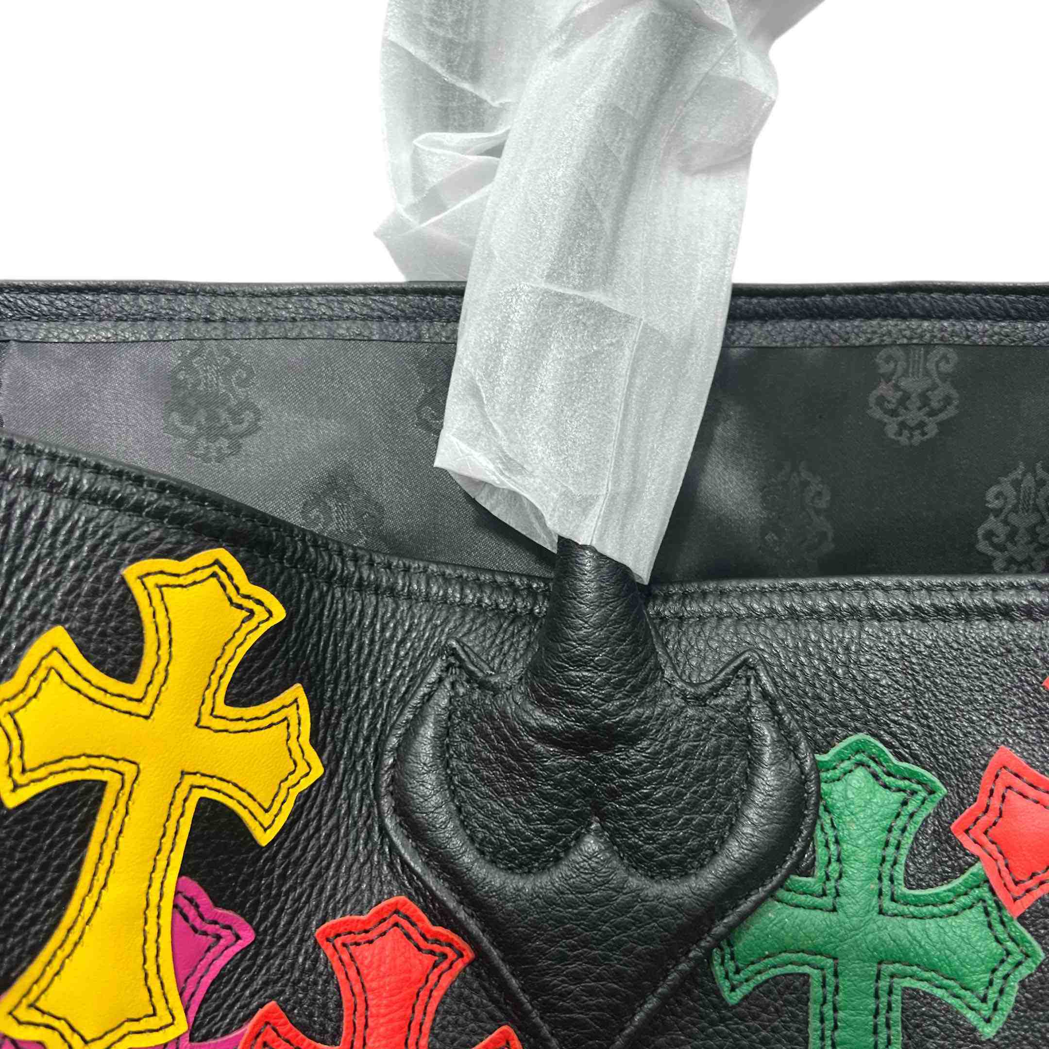 Chrome Hearts All-Over Cross Patch Leather Tote Bag  （47-29-12cm） - DesignerGu