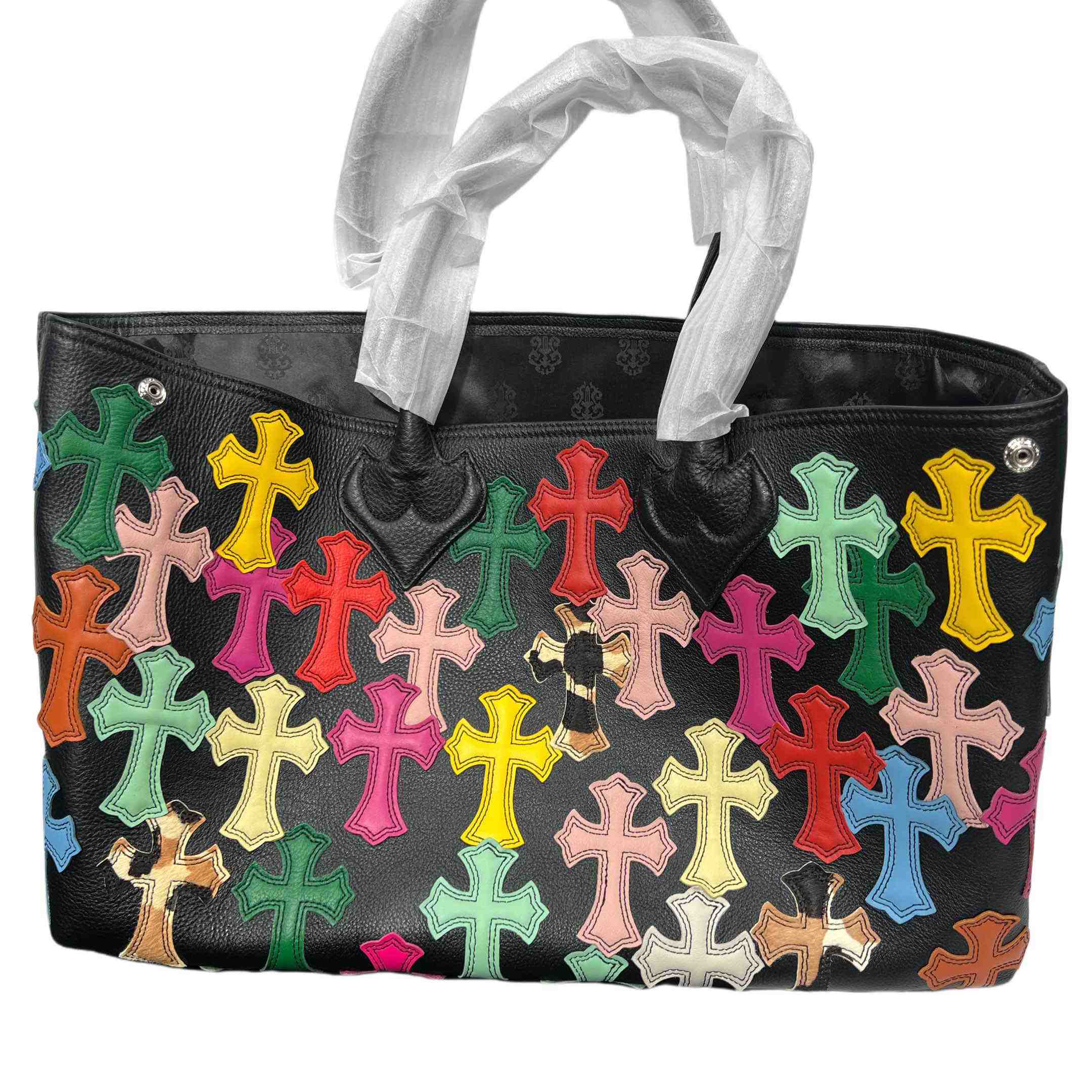 Chrome Hearts All-Over Cross Patch Leather Tote Bag  （47-29-12cm） - DesignerGu