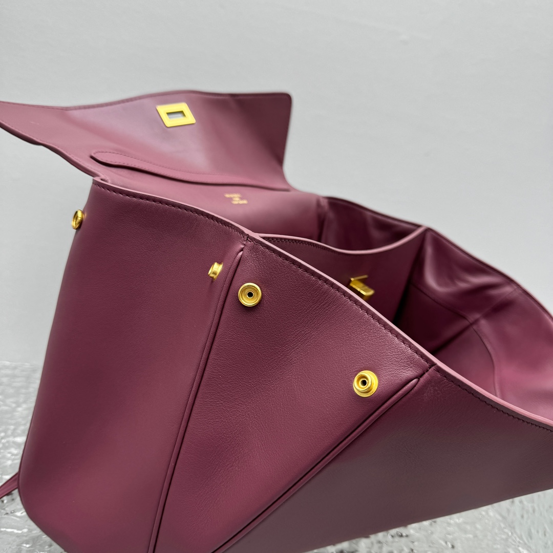 Balenciaga Rodeo Medium Handbag In Burgundy - DesignerGu