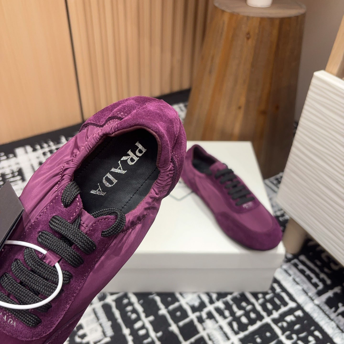 Prada Collapse Re-Nylon And Suede Sneakers - DesignerGu