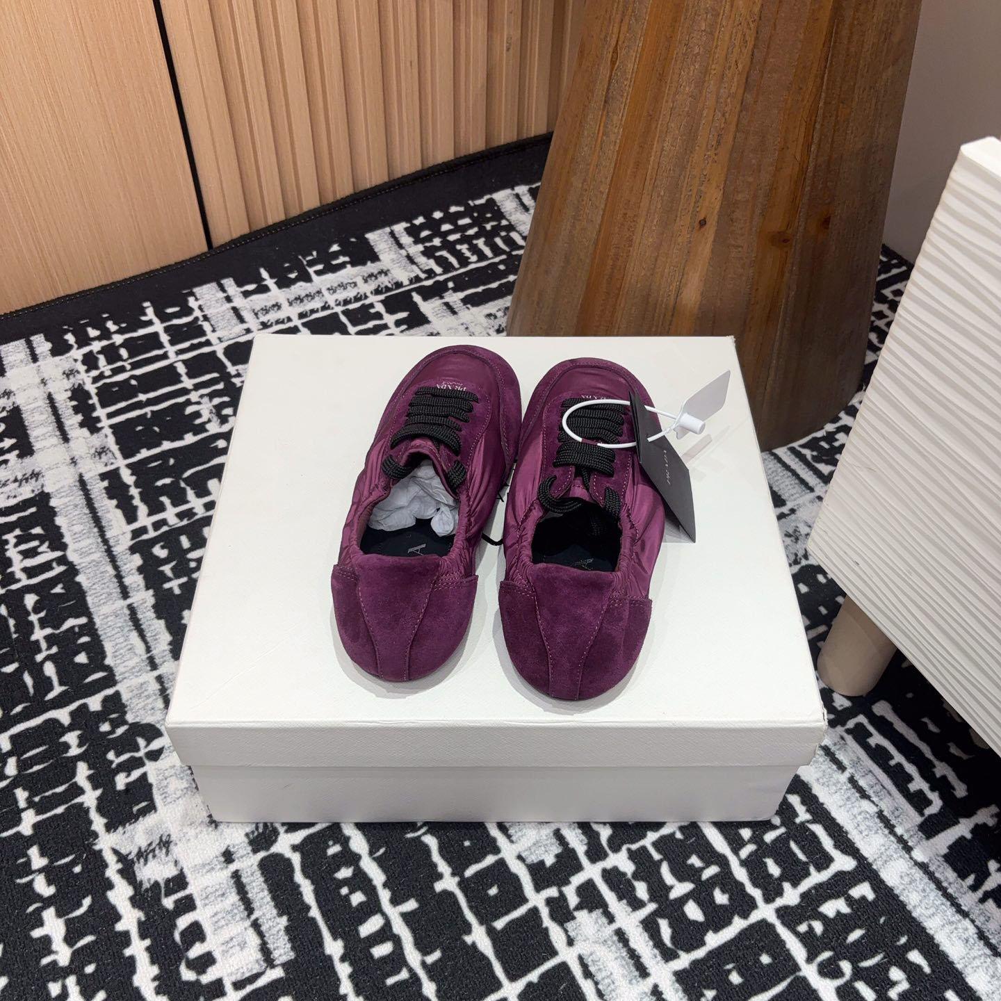 Prada Collapse Re-Nylon And Suede Sneakers - DesignerGu