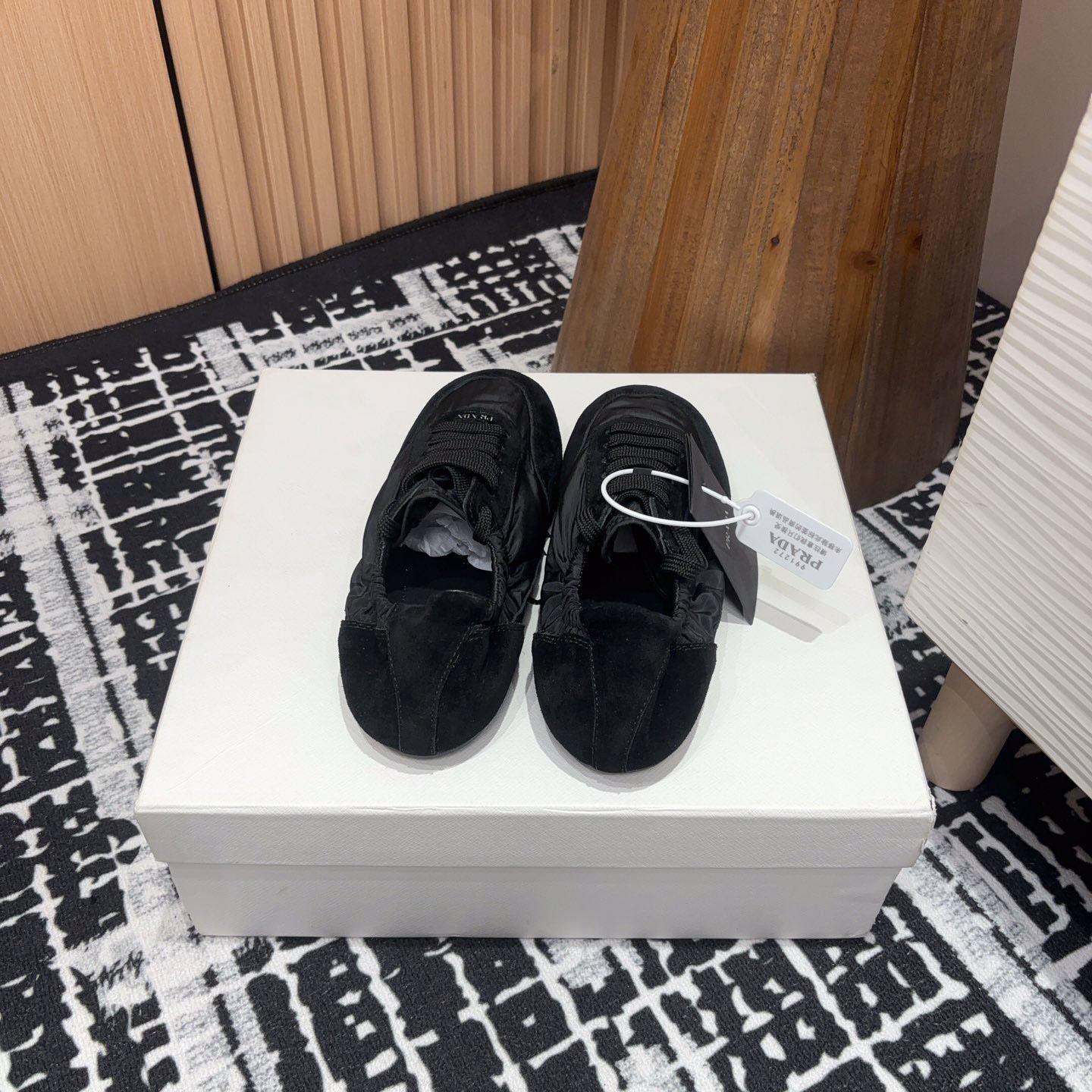 Prada Collapse Re-Nylon And Suede Sneakers - DesignerGu