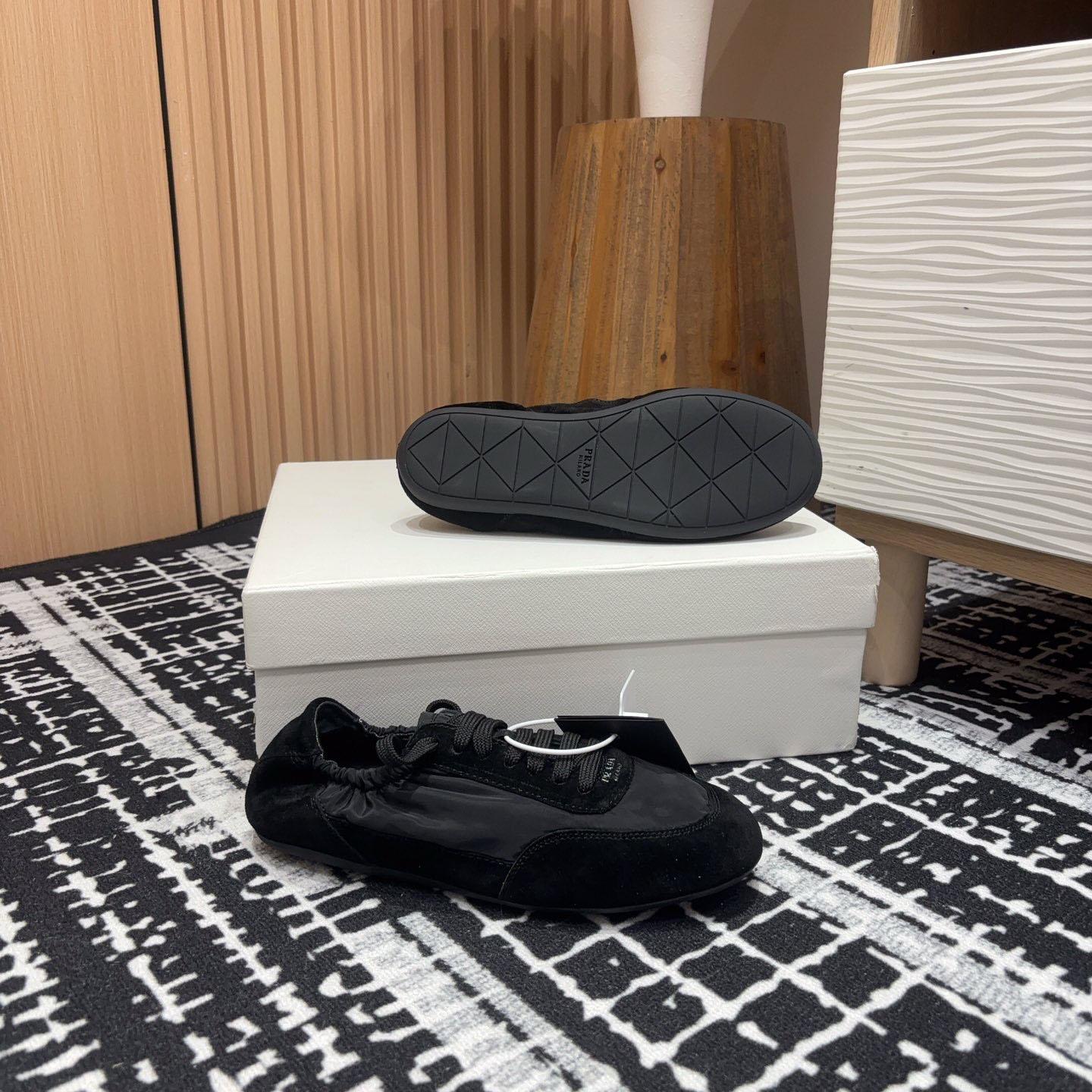 Prada Collapse Re-Nylon And Suede Sneakers - DesignerGu